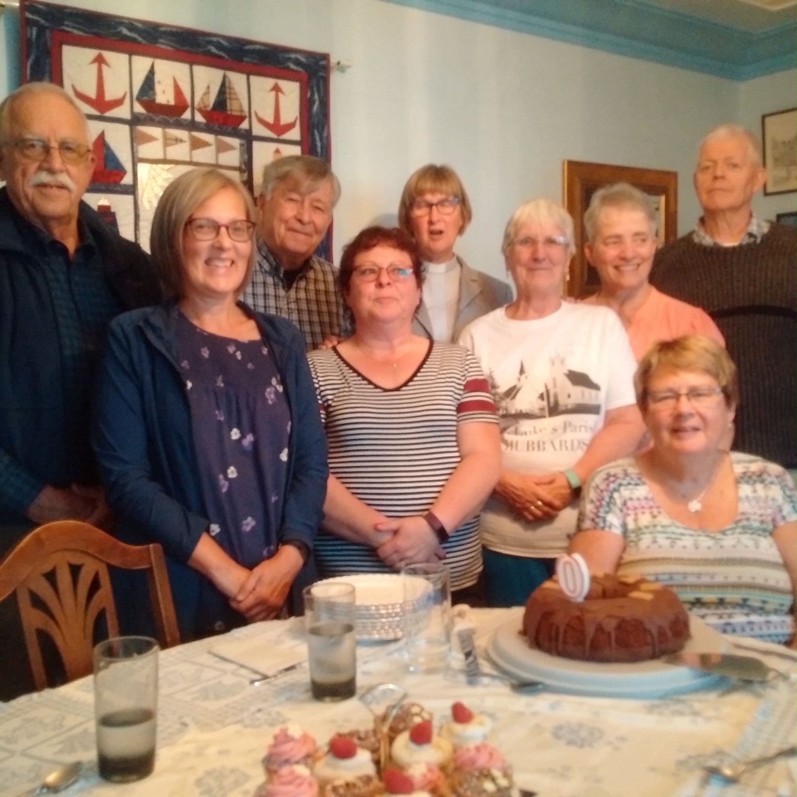 Parish lay ministry team potluck at Brenda's in September (And also Brenda's birthday).